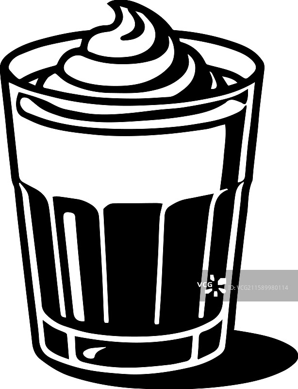 简单的奶昔风格饮料标志图标图片素材