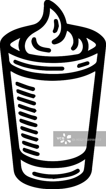 简单的奶昔风格饮料标志图标图片素材
