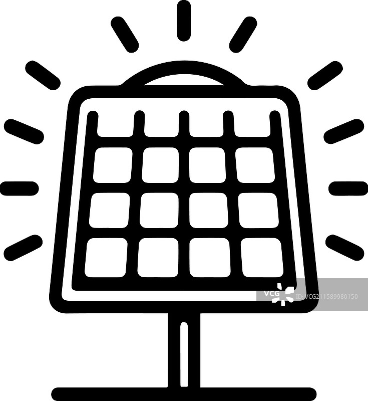 简单的太阳能电池板图标设计图片素材