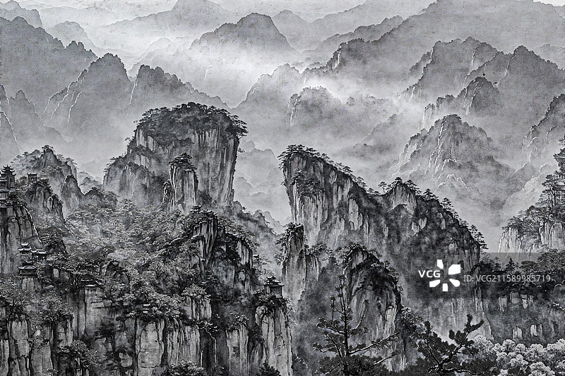 水墨天子山 ——张家界天子山风景区图片素材