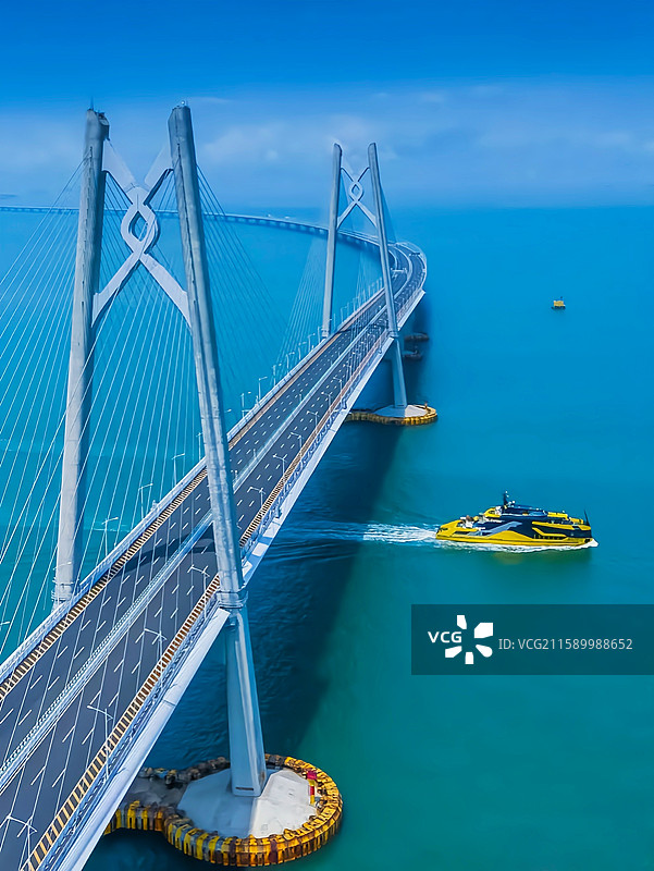 航拍跨海大桥图片素材