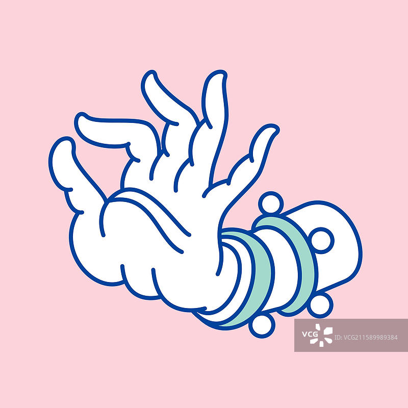 佛手造型卡通手势图案背景图图片素材