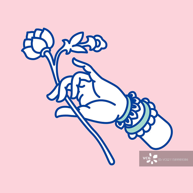 佛手造型中式佛手拈花图案设计图片素材