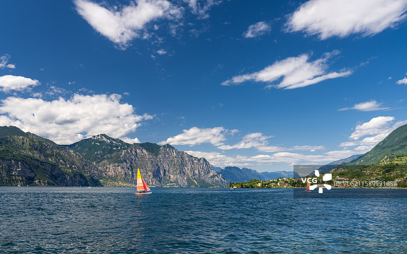 意大利加尔达湖Garda Lake Limone Malcelsine风光图片素材