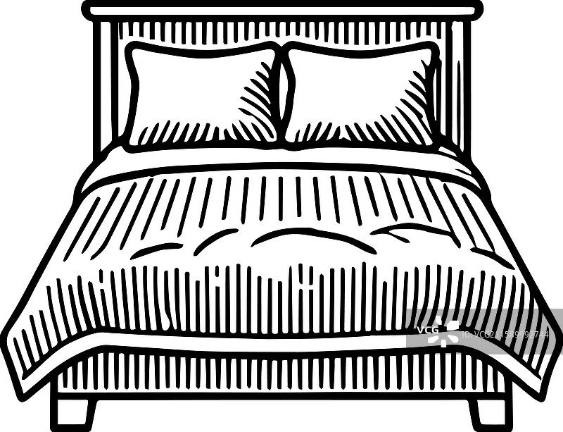 简单的床图标logo设计图片素材