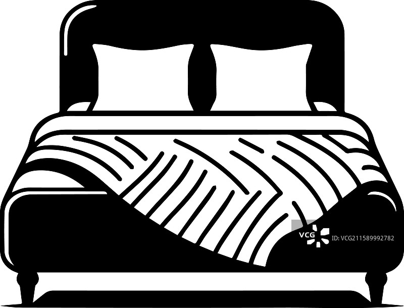 简单的床图标logo设计图片素材