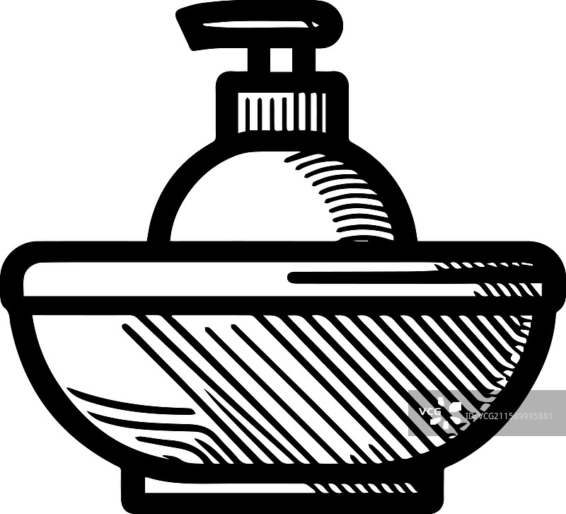 简单的洗发碗水槽图标设计图片素材