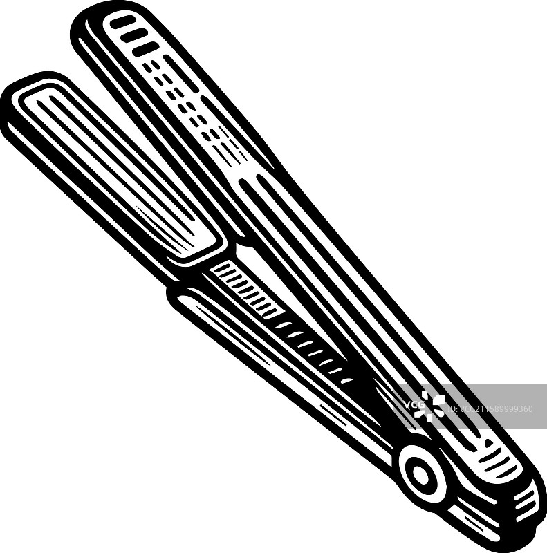 简单的直发器图标logo设计图片素材