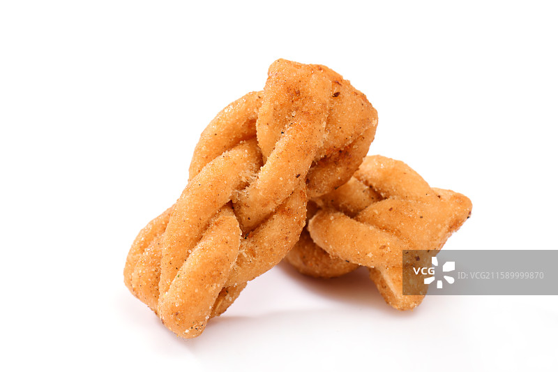 白色背景上的小麻花图片素材