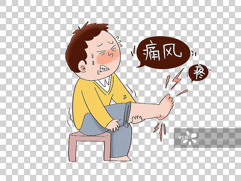 男子得了痛风 痛风石 脚趾 脚后跟疼痛 嘌呤高 尿酸高图片素材