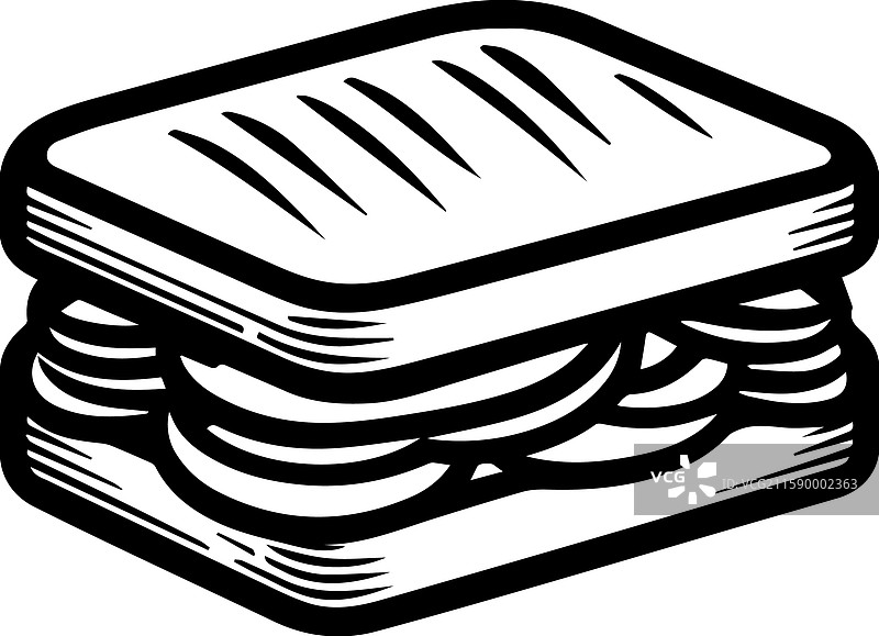 简单的牛肉三明治图标设计图片素材