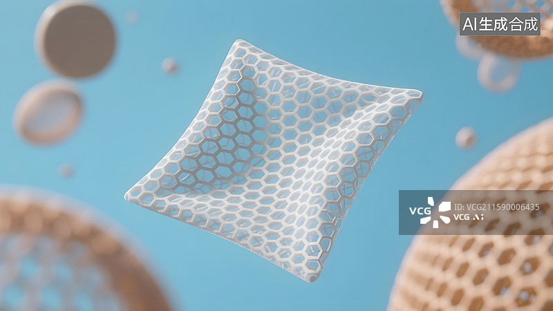 【AI数字艺术】3D乳胶材质布料抽象插画图片素材