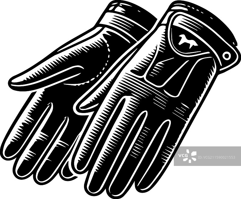 骑行手套标志设计的简单图标图片素材