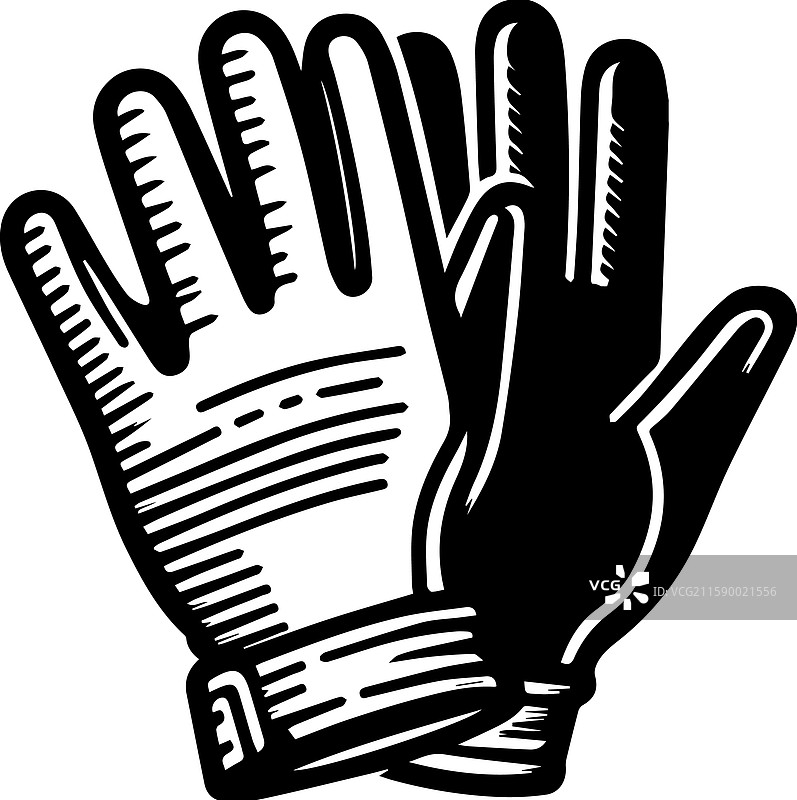 骑行手套标志设计的简单图标图片素材