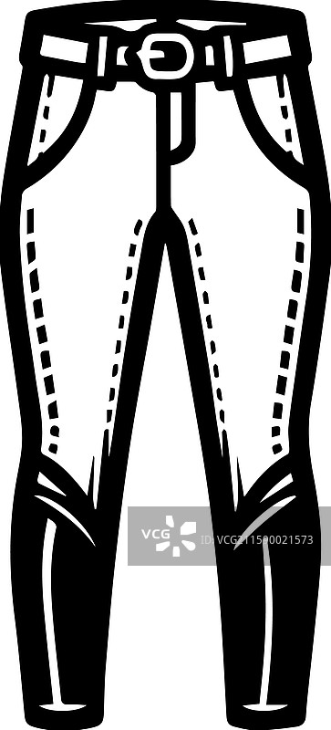 骑马裤标志设计的简单图标图片素材