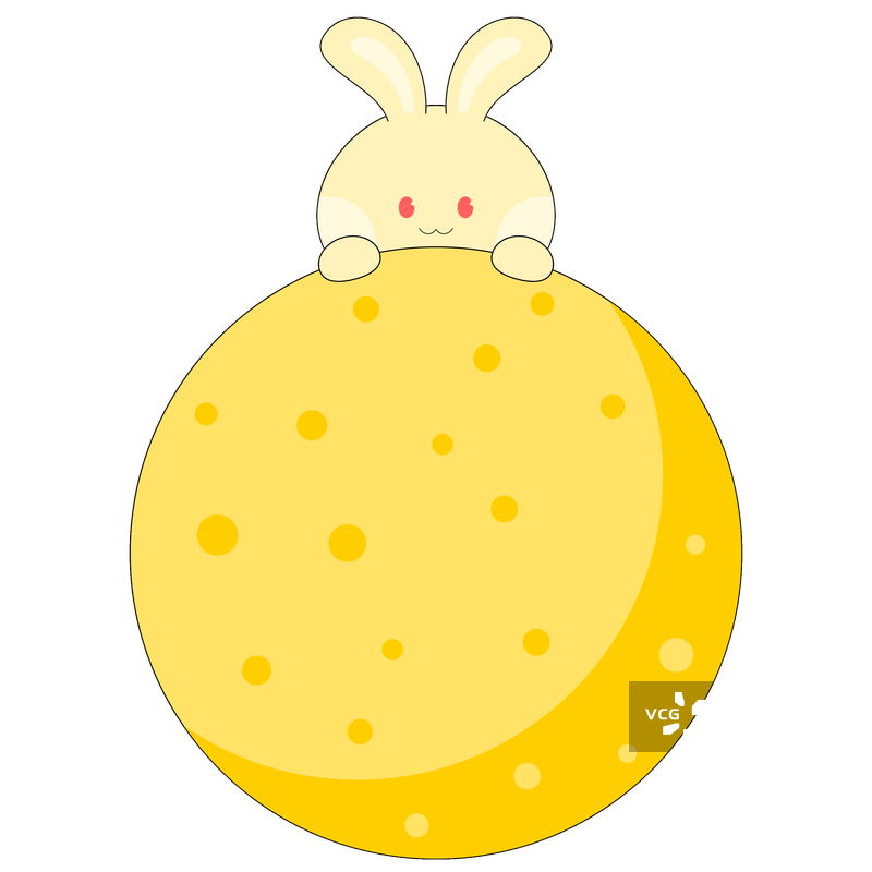 兔子。月亮。【不倒翁】图片素材