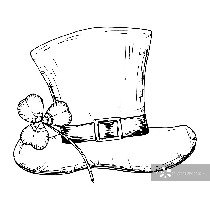 手绘的黑白高个子图片素材