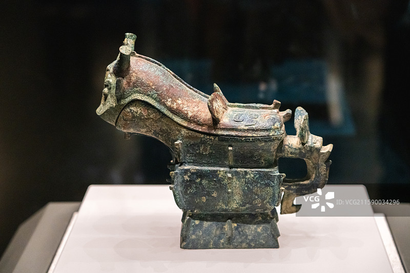 兽面纹铜方觥（西周）河南博物院藏 1997年鹿邑县太清宫镇长子口墓出土图片素材