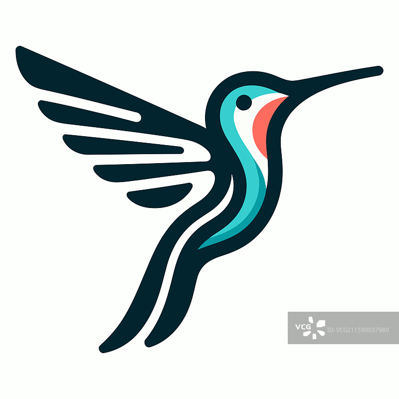 用于商业和数字用途的蜂鸟标志图片素材