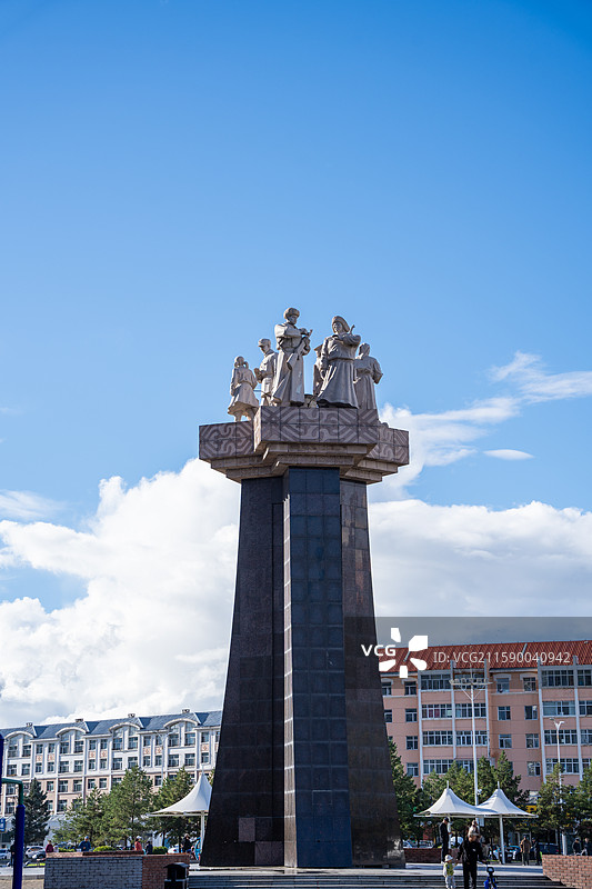 呼伦贝尔双拥广场图片素材