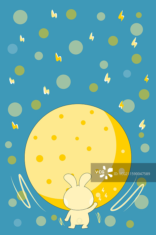 兔子。月亮。【派对】图片素材