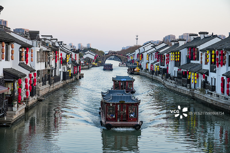 无锡南长街，无锡古运河，无锡地标图片素材