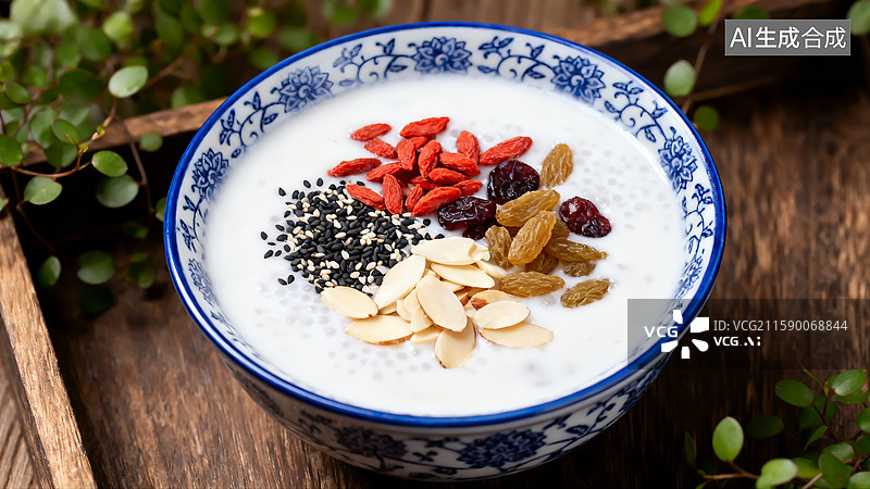 【AI数字艺术】杏仁茶图片素材