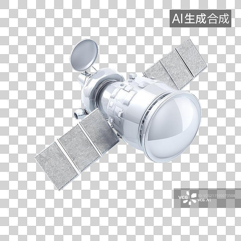 【AI数字艺术】人造卫星的三维模型图片素材