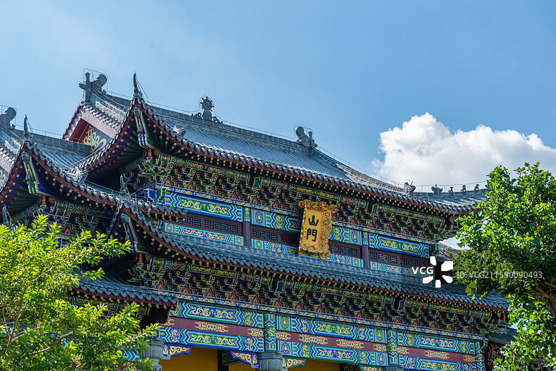 阳江竹林禅院山门殿（原市红十月农场，原名翠竹林庵），中国广东省阳江市江城区双捷镇图片素材