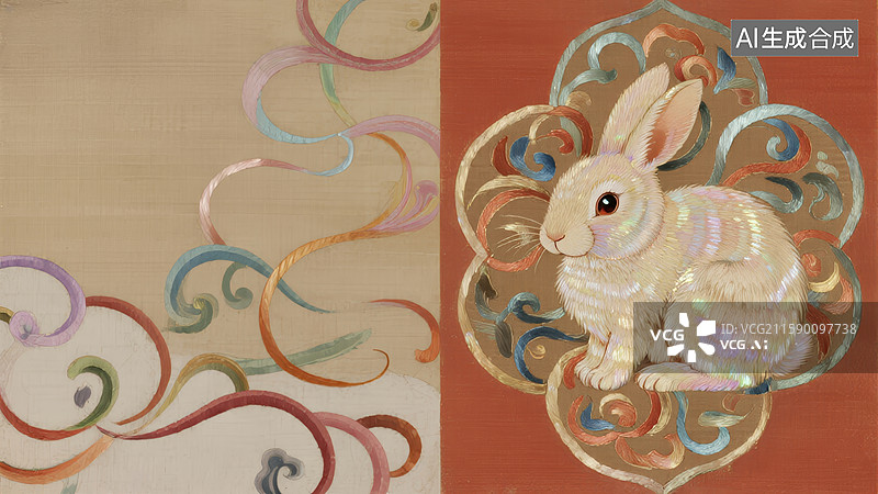 【AI数字艺术】兔子装饰品图片素材