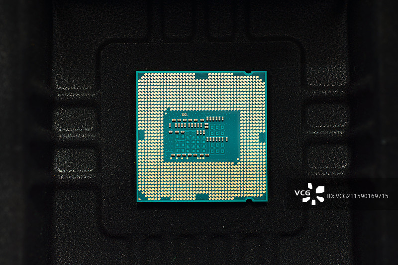电脑CPU芯片，计算机半导体芯片，棚拍静物特写，素材背景图片素材