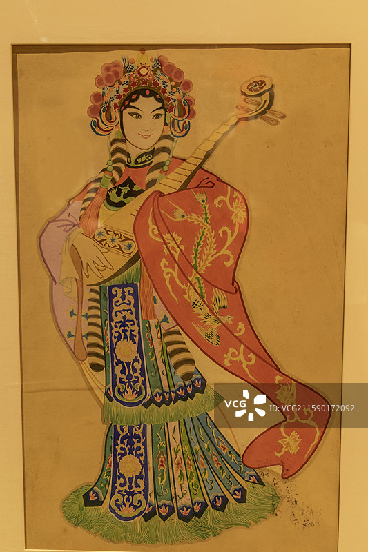 内蒙古呼和浩特市王昭君博物院：王昭君（20世纪80年代，绵竹年画博物馆藏）图片素材