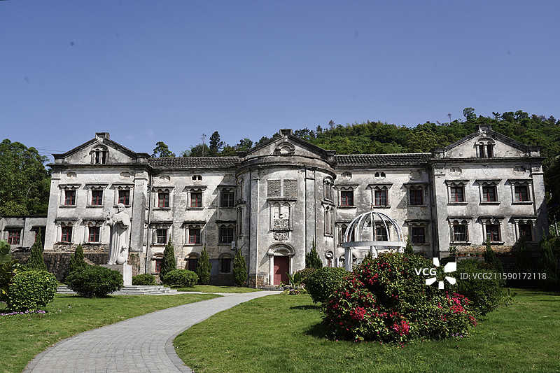 福建省宁德市三都镇三都澳旅游景区罗厝里修道院图片素材