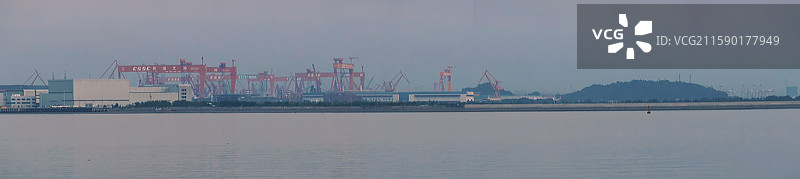 广州南沙区狮子洋海景图片素材