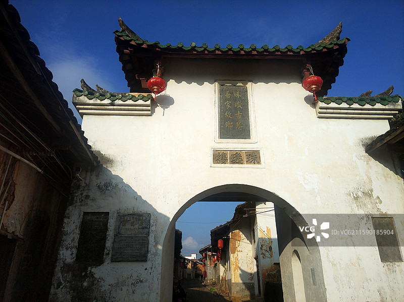 广东韶关南雄珠玑巷的建筑图片素材