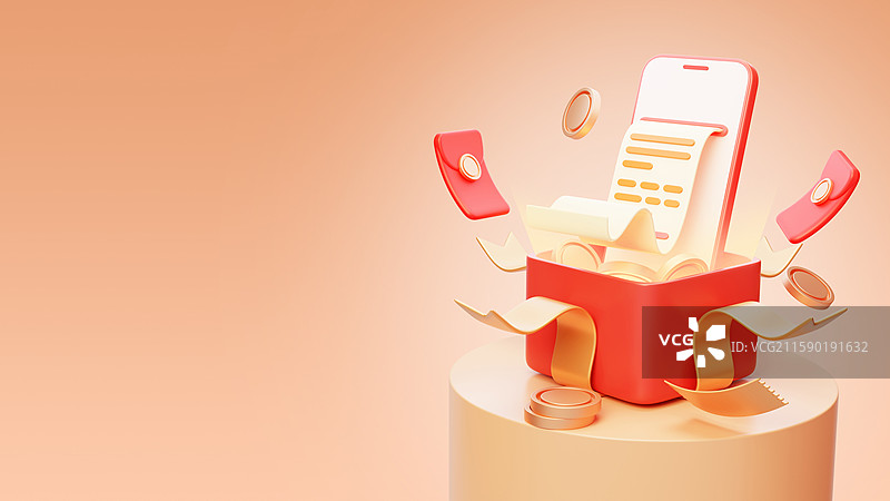 手机网购下单优惠回馈活动3D图片素材
