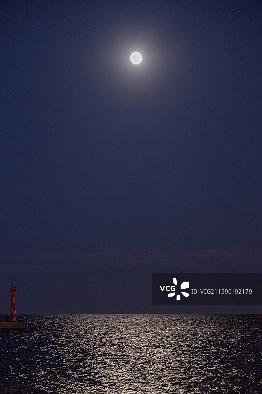 兴城海滨夜景图片素材