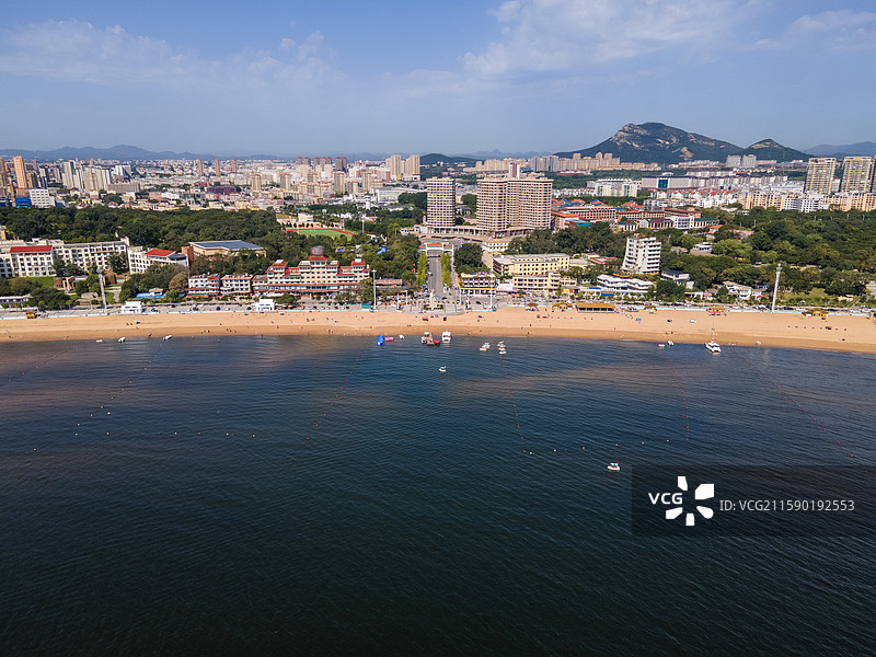 兴城海滨航拍图片素材