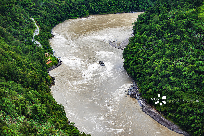 墨脱县果果塘大拐弯图片素材
