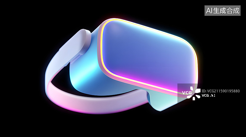 【AI数字艺术】卡通风格虚拟现实头盔设计图片素材