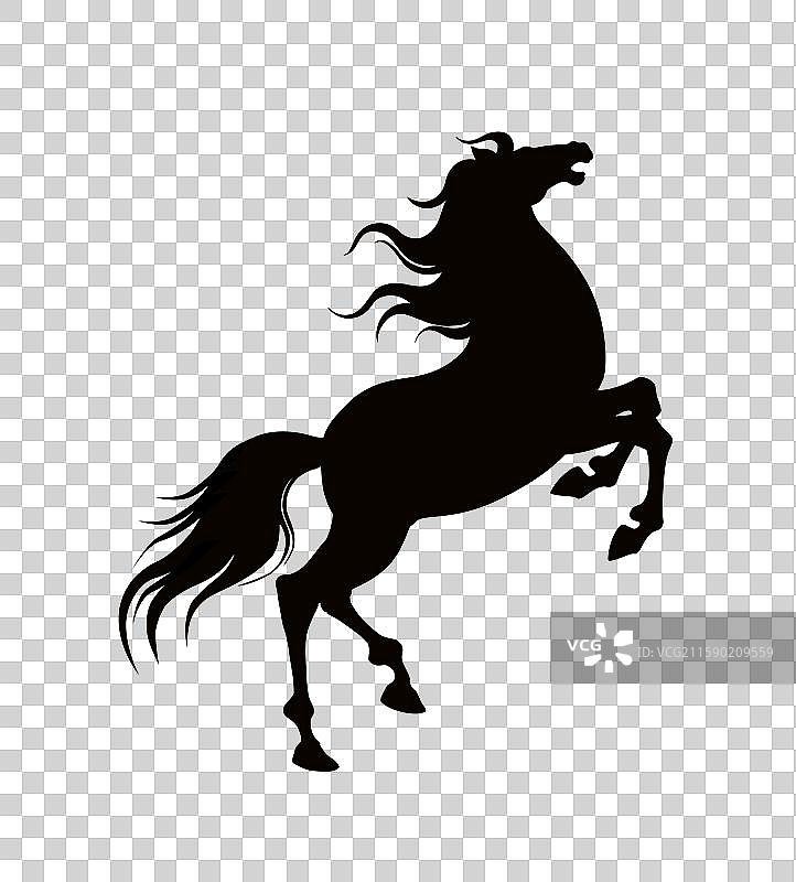 马年矢量免抠元素奔跑的马图片素材