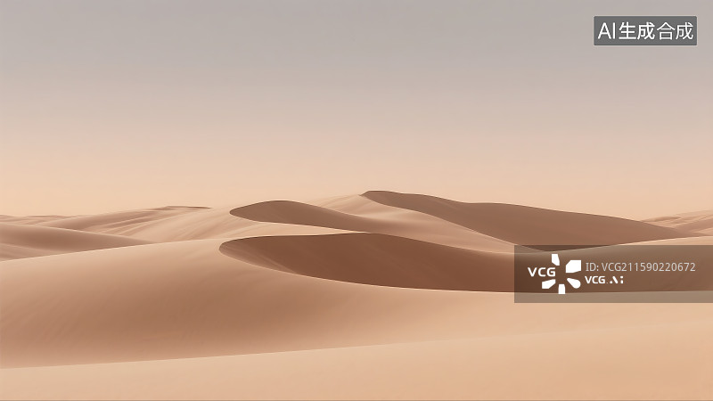 【AI数字艺术】黄色沙漠海报背景素材 墙纸 环境保护宣传 极简风格 棕色 金黄色图片素材