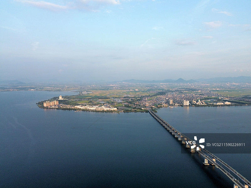 日本滋贺县 琵琶湖大桥图片素材