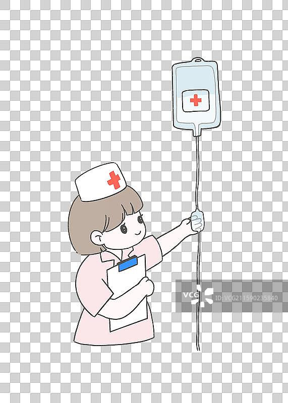 护士节护士可爱卡通风元素图片素材