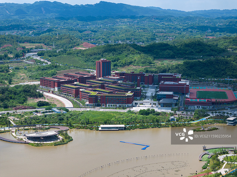 重庆璧山巴蜀中学全景图图片素材