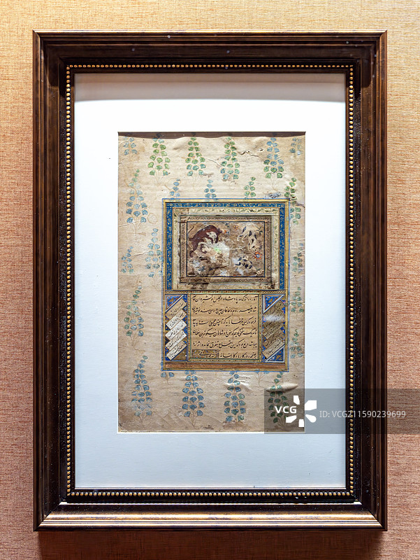 伊朗礼萨·阿巴西博物馆藏 恺加时期 史诗细密画图片素材
