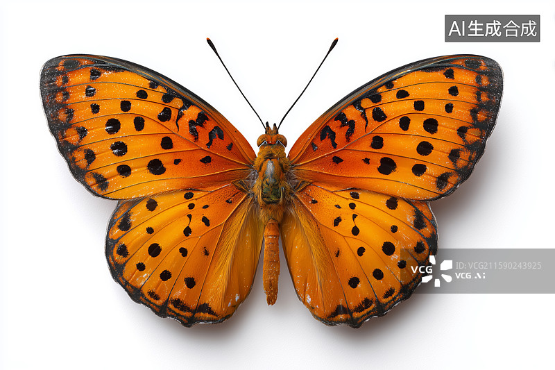 【AI数字艺术】色彩斑斓的蝴蝶特写图片素材