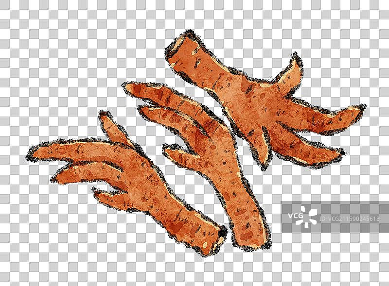 广州美食插画-虎皮风爪图片素材