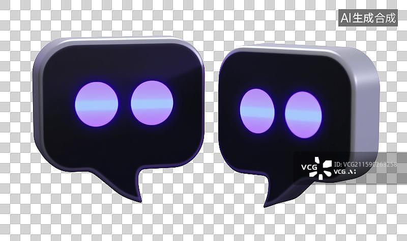 【AI数字艺术】3D粘土对话气泡对话框图片素材