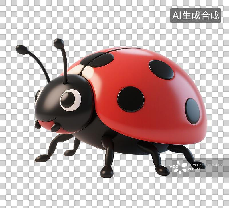 【AI数字艺术】3D三维七星瓢虫昆虫图片素材